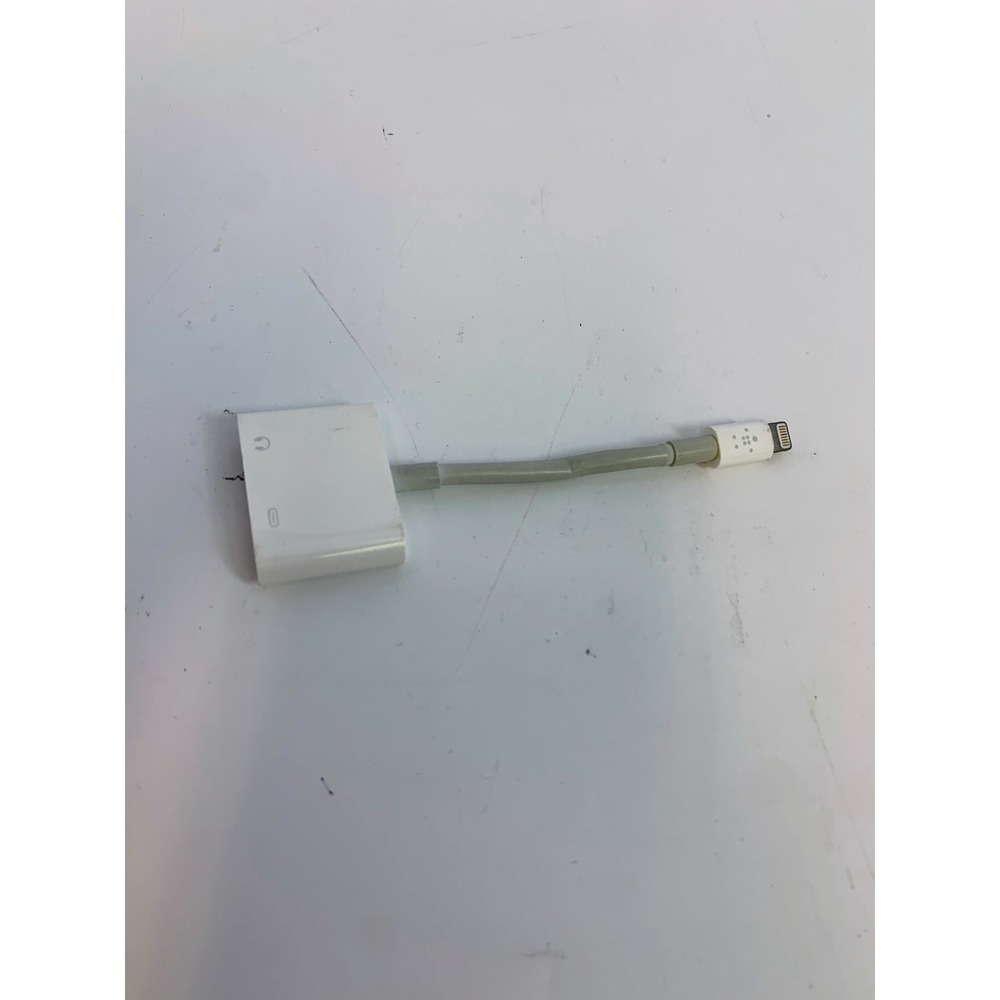 Belkin Rockstar Lightning Audio Charge Adapter 35mm Headphone Iphone - Picture 2 of 3